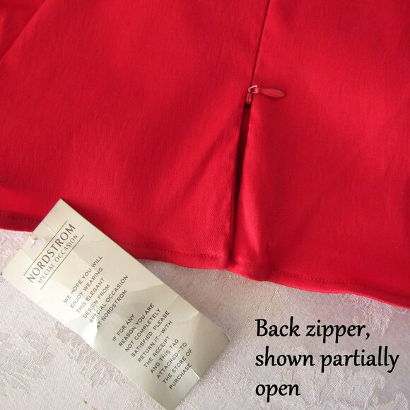 RED BLOUSE, 14, NWT VERONIQUE YOUNG for W, SHAPELY DRESSY TOP - Picture 5 of 8